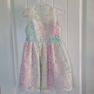 Pastel Lace Kids Dress